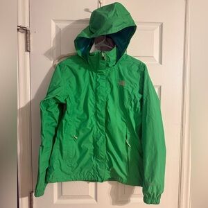 The North Face Vibrant Green Rain/Wind Jacket size Medium